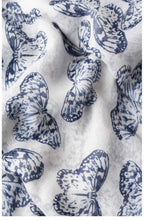 Blue Butterfly Print Scarf