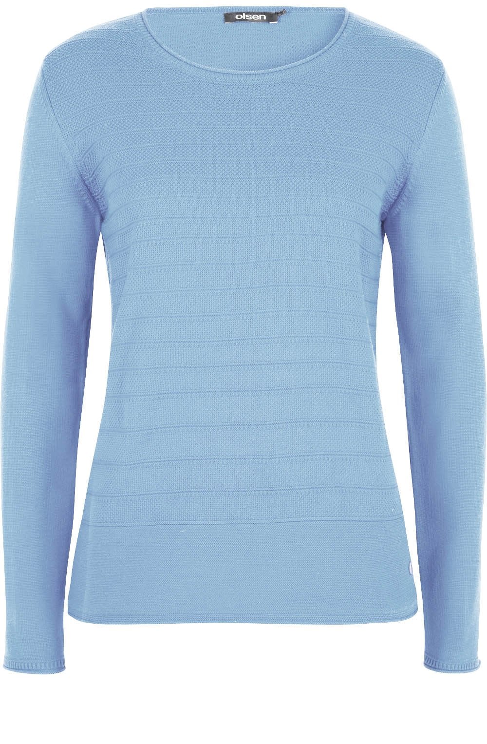 Blue Contrasting Knit Sweater