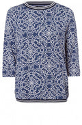 Blue & Cream Spot Design Top