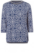 Blue & Cream Spot Design Top