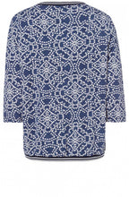 Blue & Cream Spot Design Top