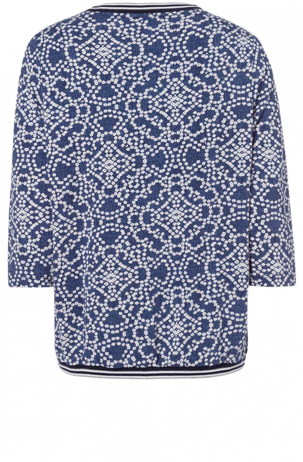 Blue & Cream Spot Design Top