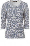 Blue & Cream Spot Design Top
