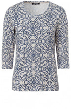 Blue & Cream Spot Design Top