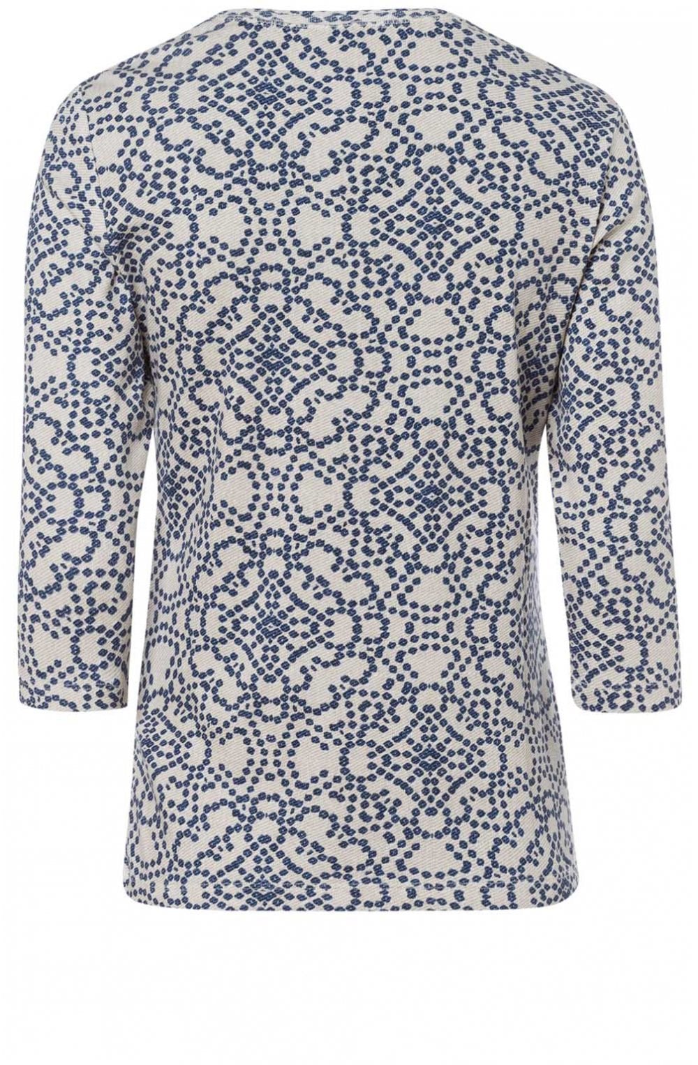 Blue & Cream Spot Design Top