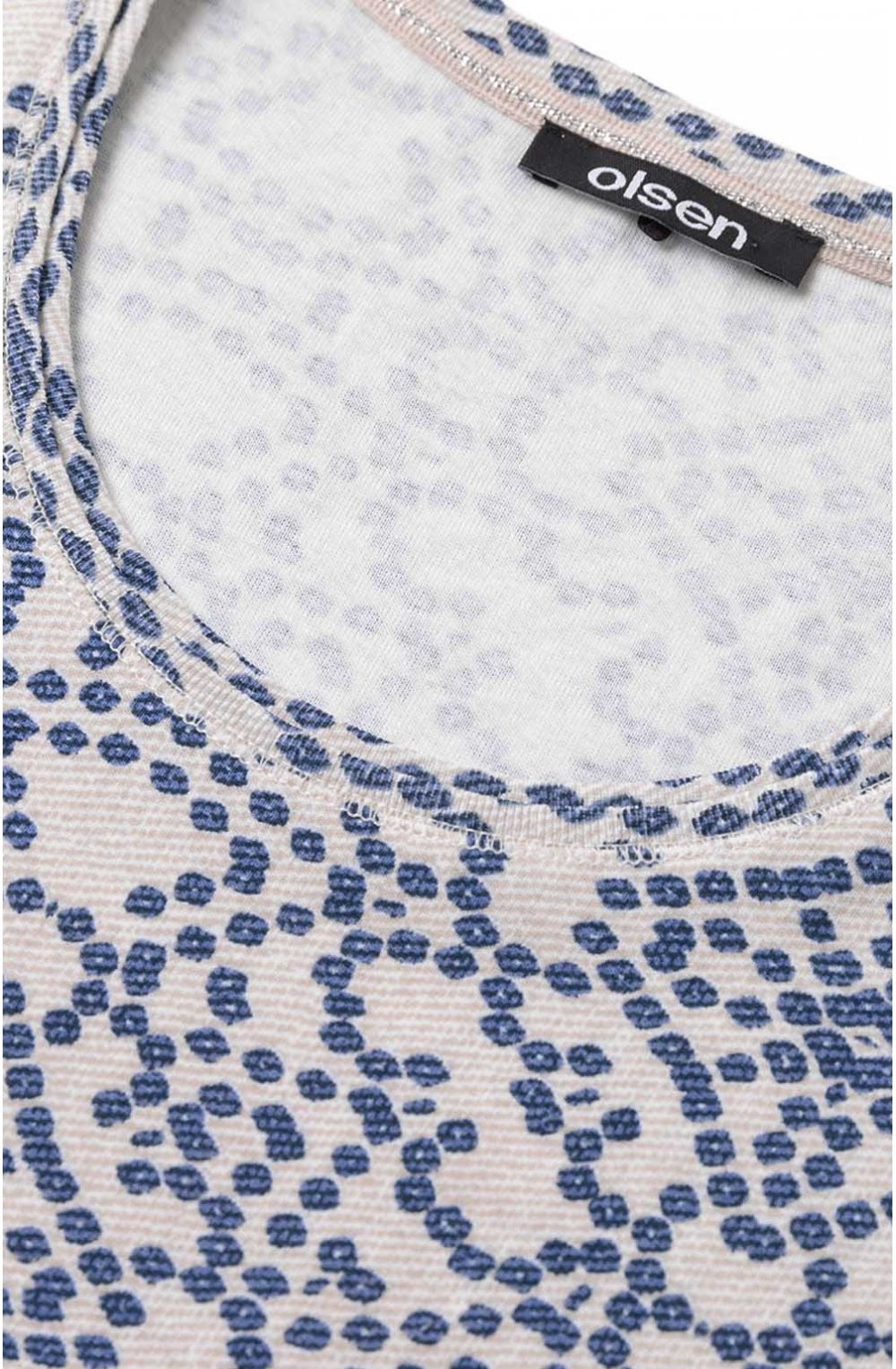 Blue & Cream Spot Design Top