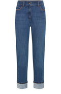 Blue Denim Diamante Turn Up Mona Jeans