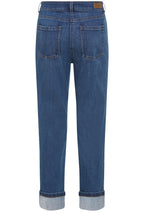 Blue Denim Diamante Turn Up Mona Jeans