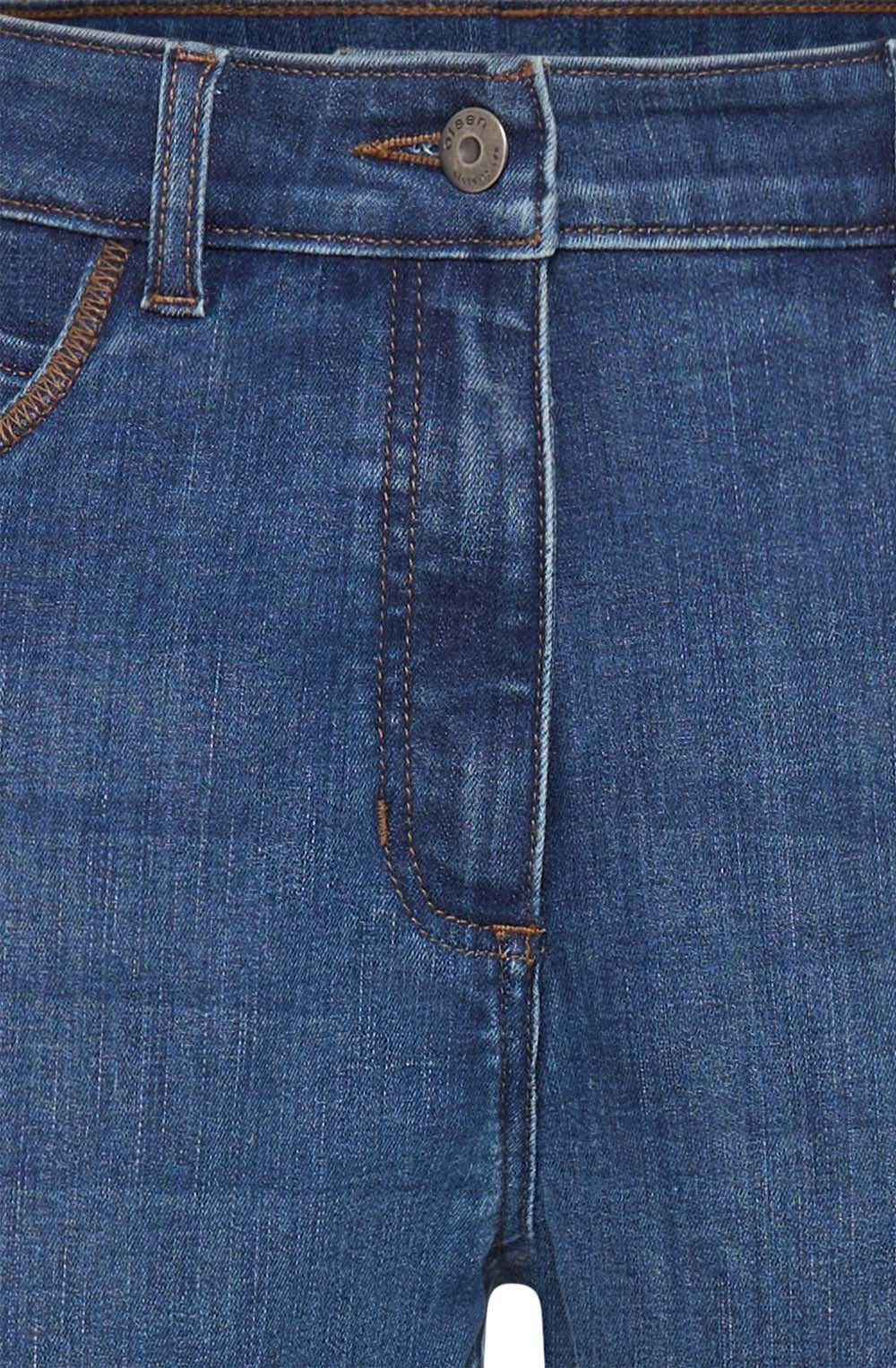 Blue Denim Diamante Turn Up Mona Jeans