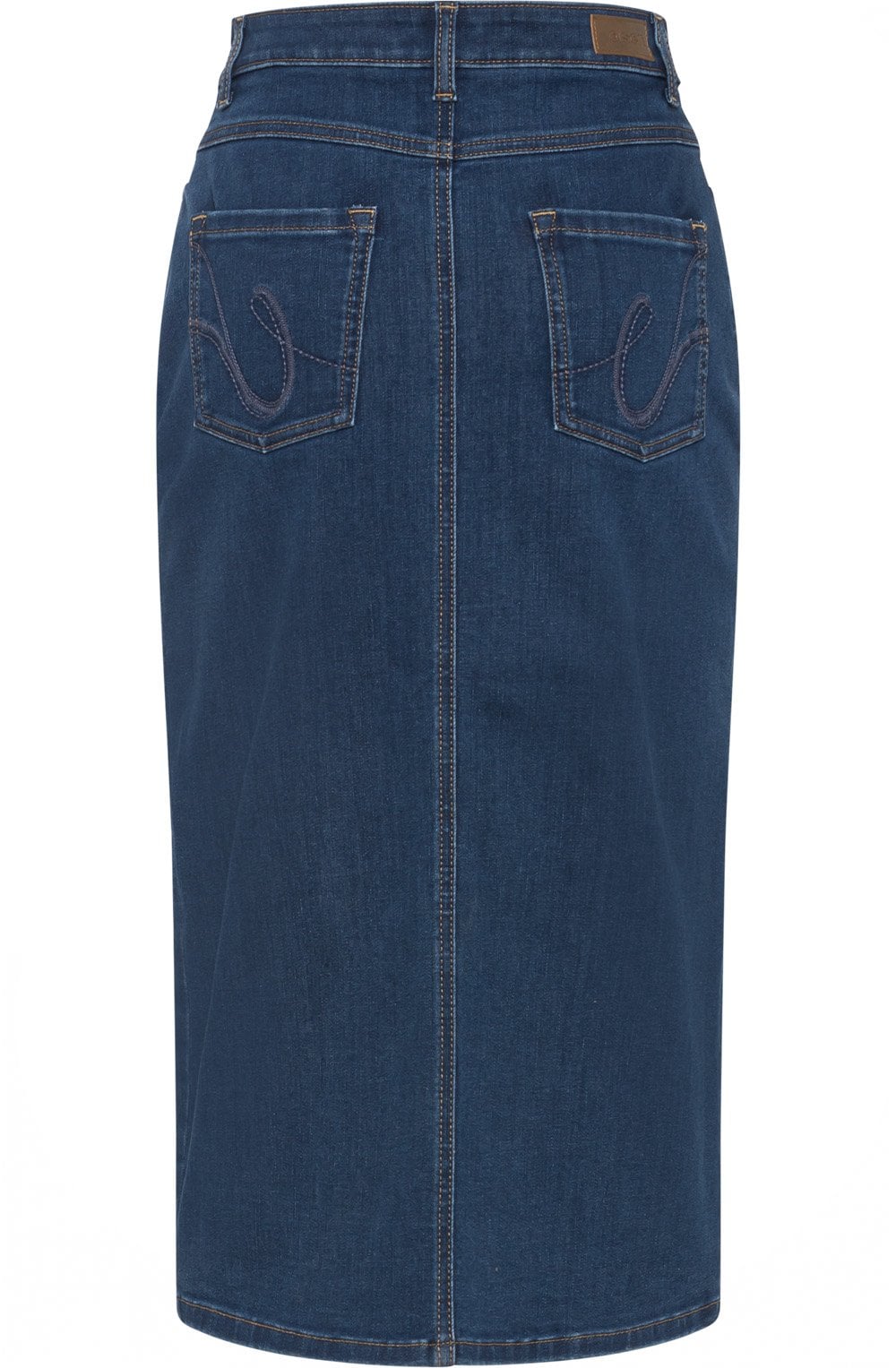 Blue Denim Longline Skirt