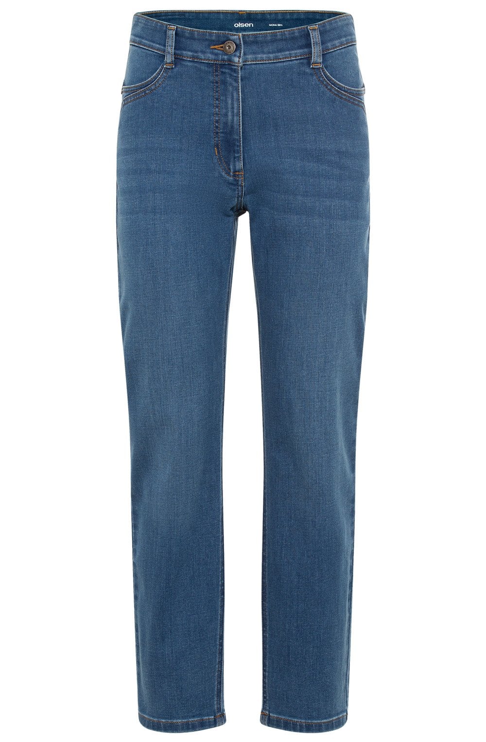 Blue Denim Mona Slim Fit Ankle Length Jeans