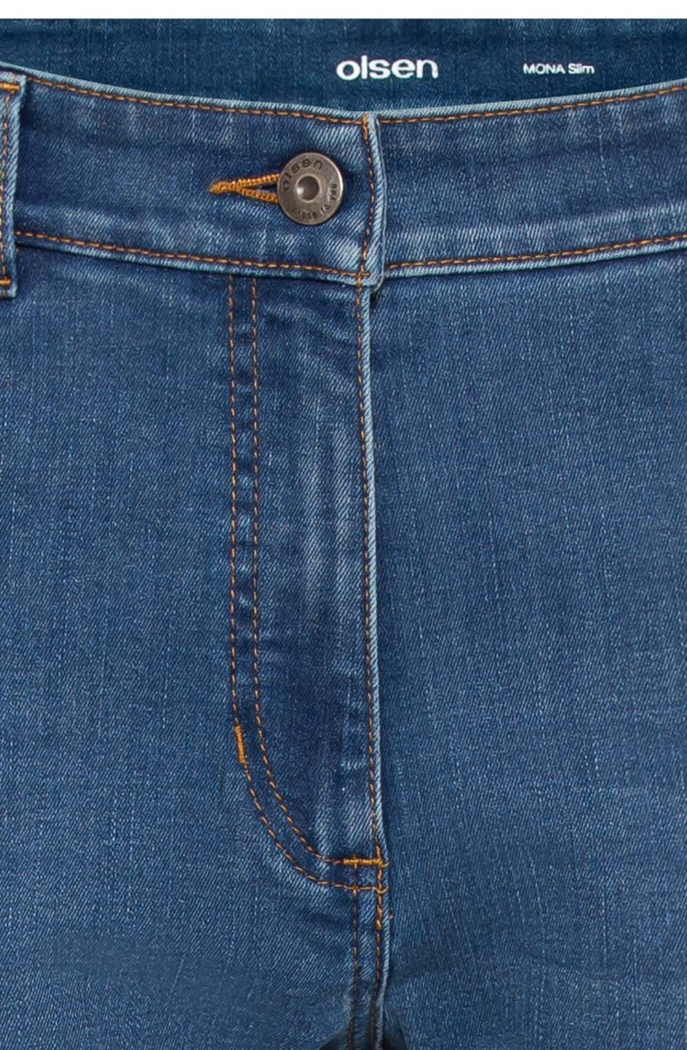 Blue Denim Mona Slim Fit Ankle Length Jeans