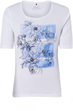 Blue Floral Design T Shirt