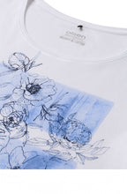 Blue Floral Design T Shirt