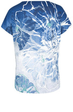 Blue Floral Jersey Top
