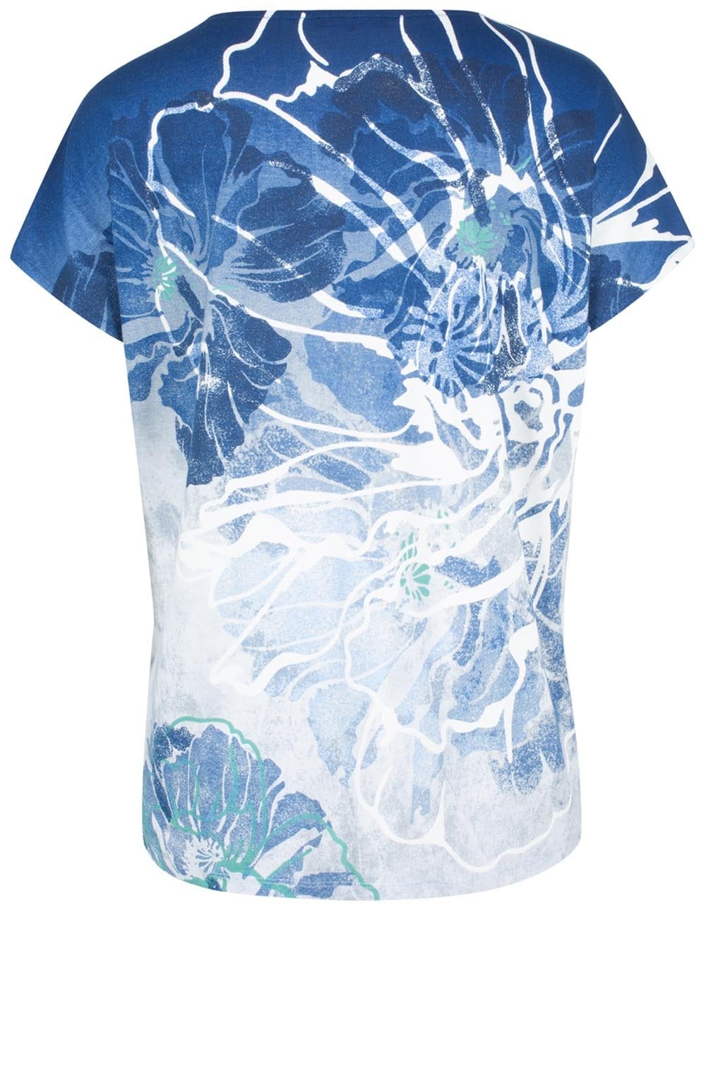 Blue Floral Jersey Top