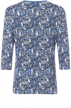Blue Floral Jersey Top