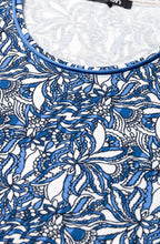 Blue Floral Jersey Top