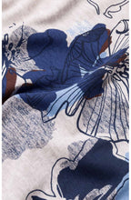 Blue Floral Print Jersey Top