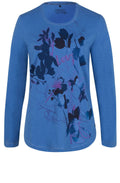Blue Floral Print Top