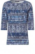 Blue Indigo Patterned Top