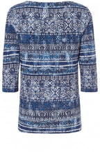 Blue Indigo Patterned Top