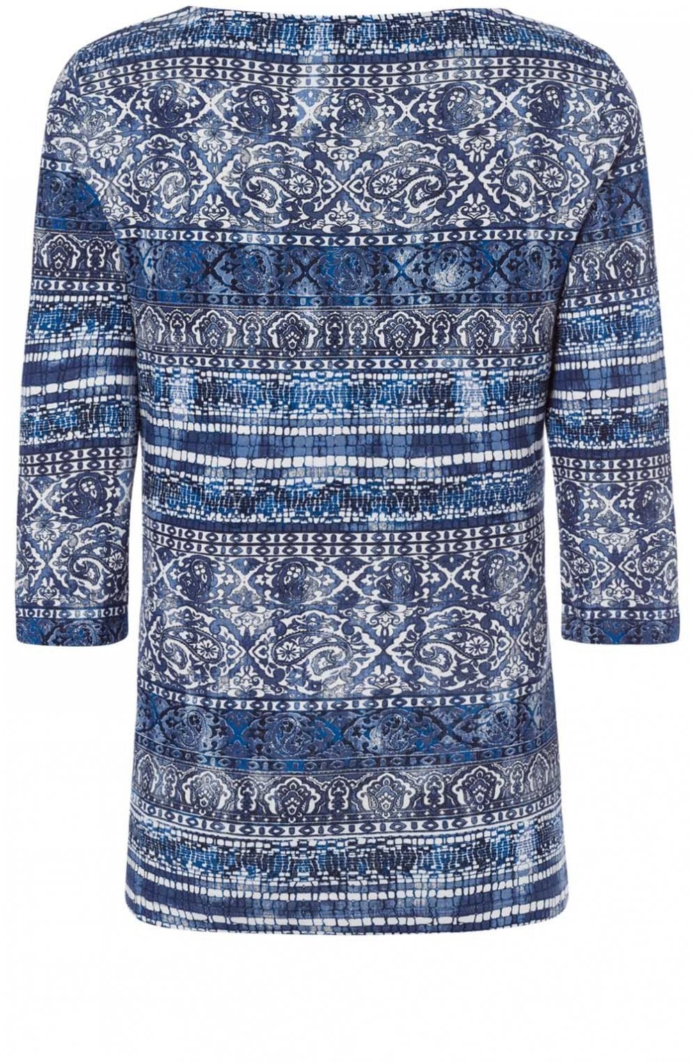 Blue Indigo Patterned Top