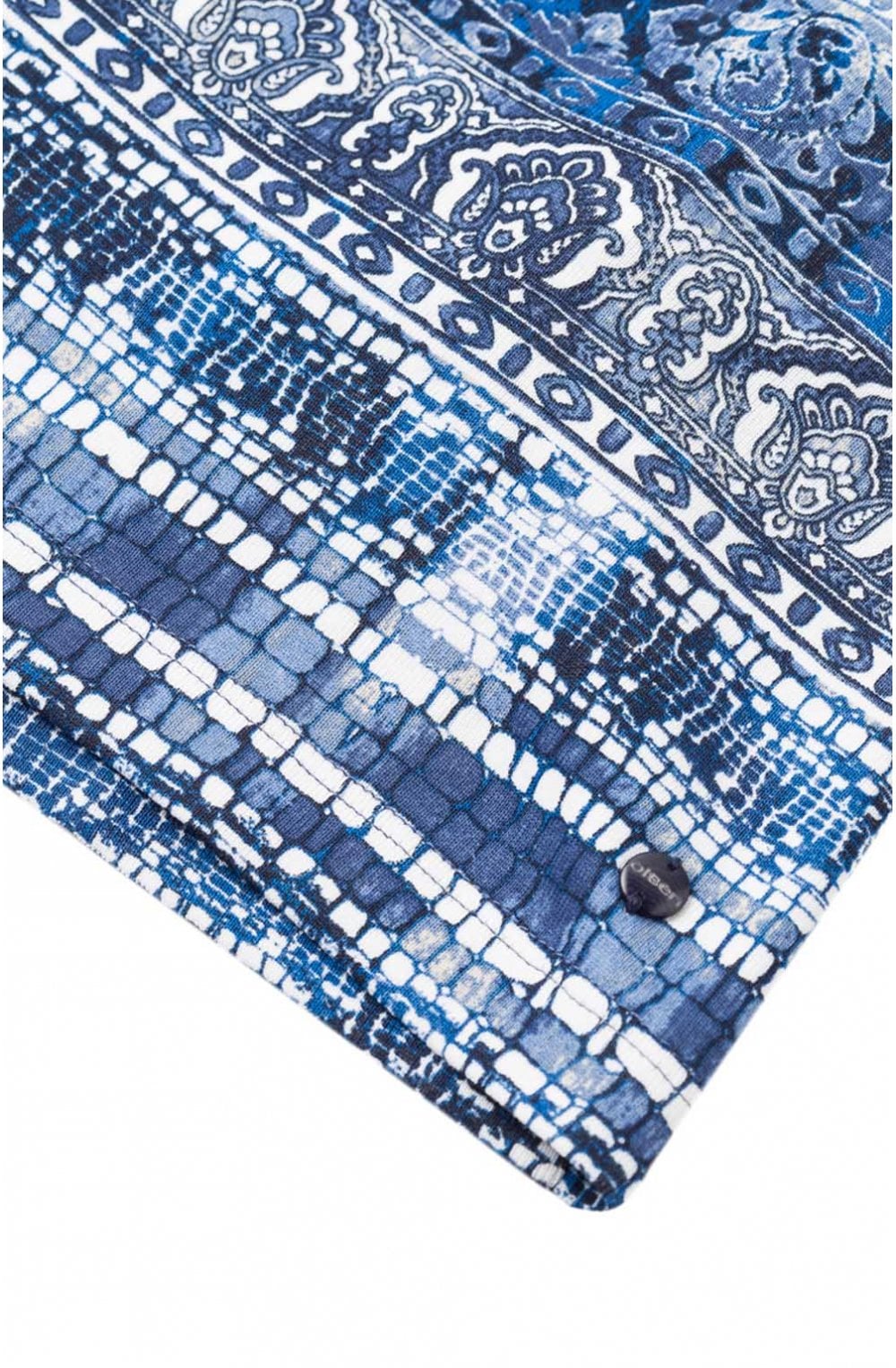 Blue Indigo Patterned Top