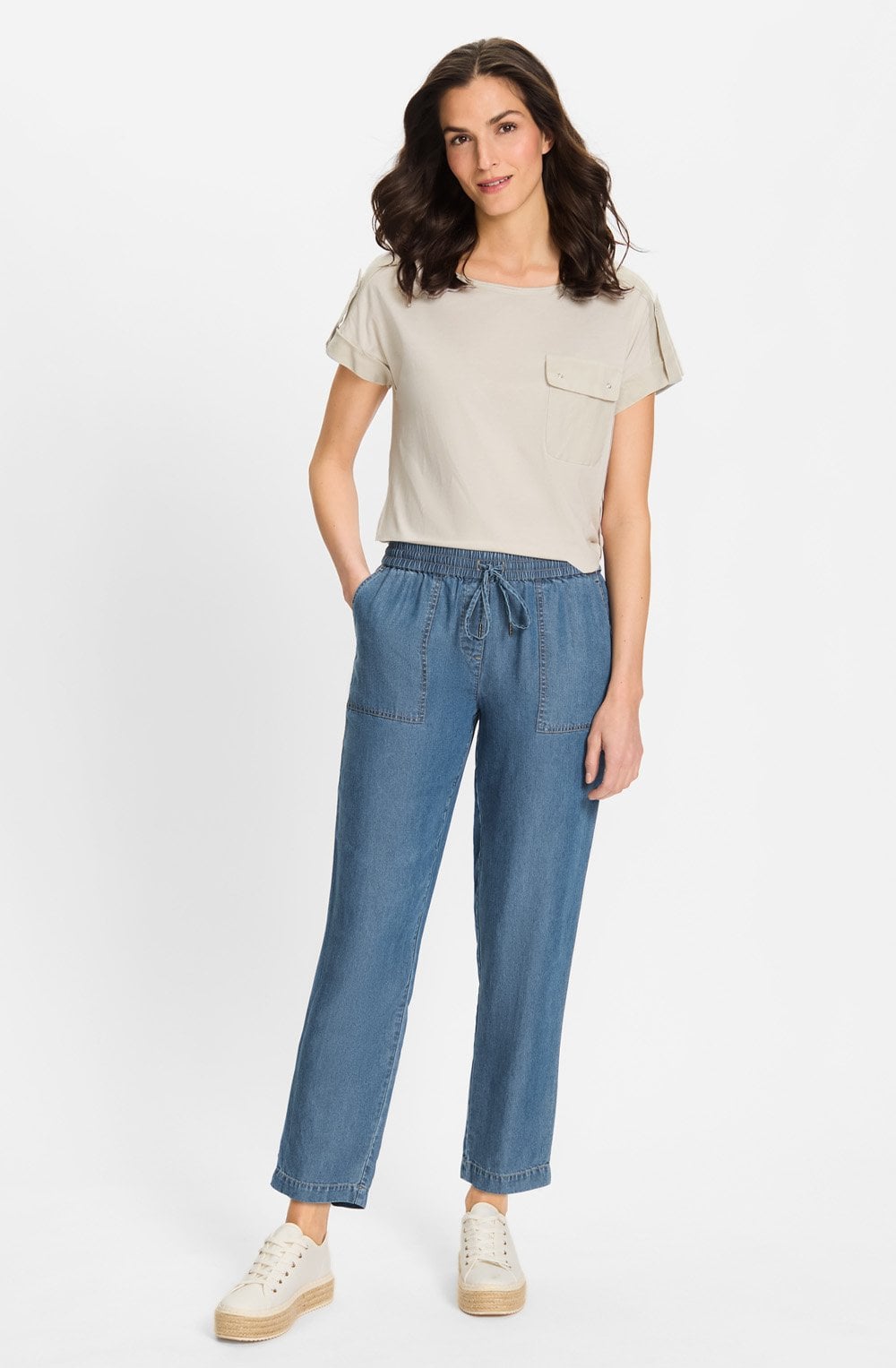 Blue Light Denim Straight Lisa Trousers