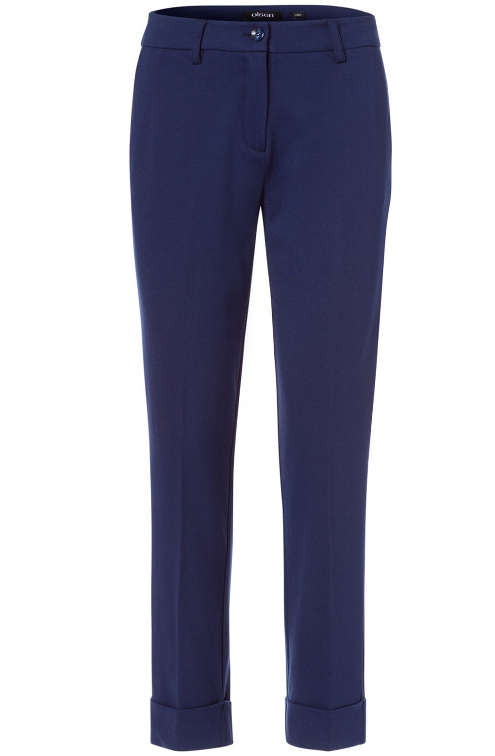 Blue Lisa Straight Fit Trousers