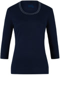 Blue Navy Jersey Top
