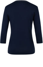 Blue Navy Jersey Top