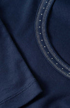 Blue Navy Jersey Top