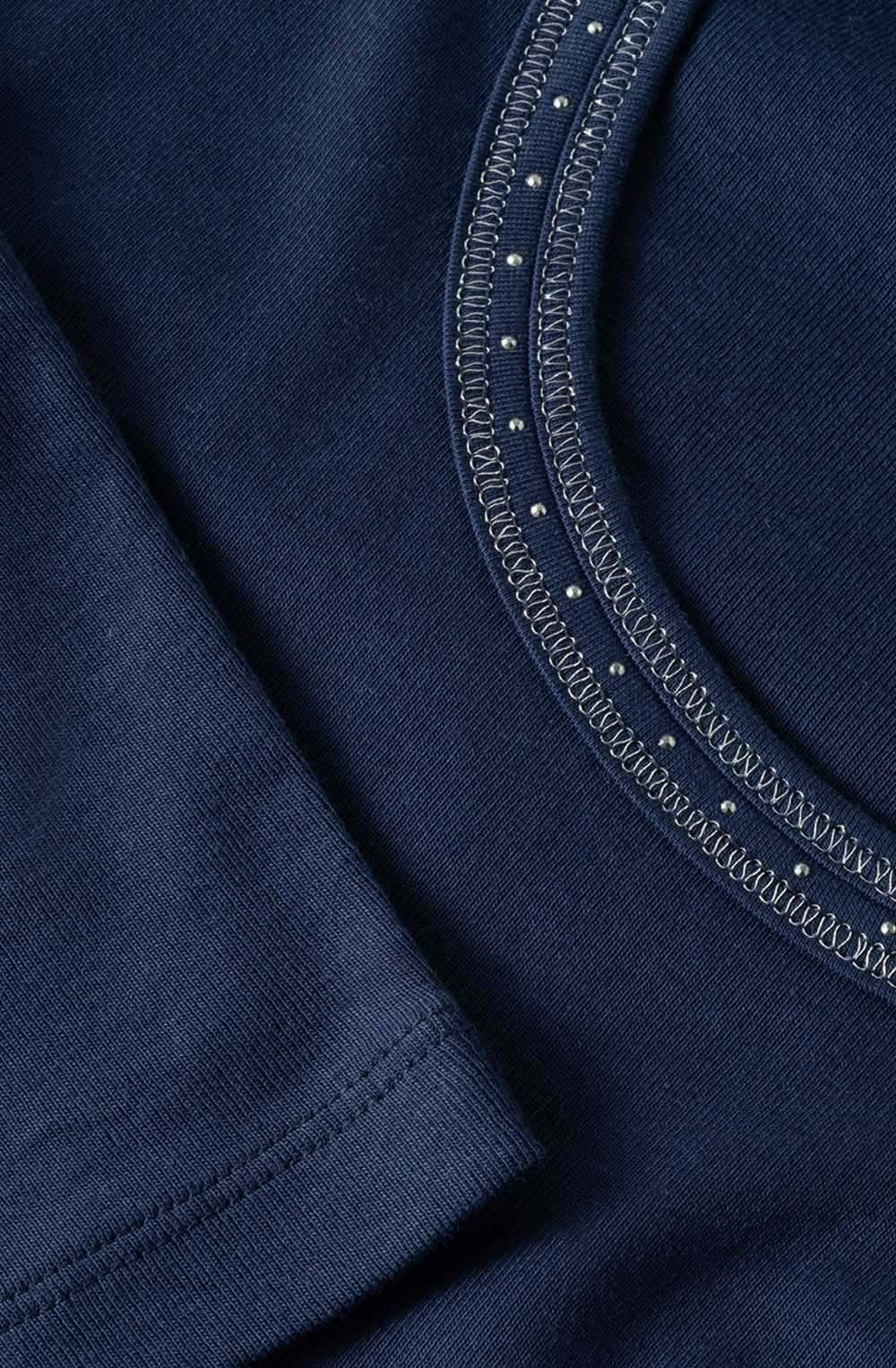 Blue Navy Jersey Top
