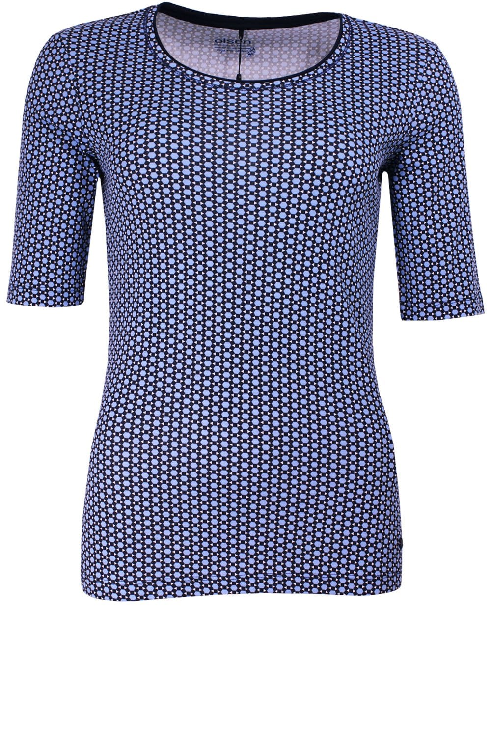 Blue Navy Patterned Top