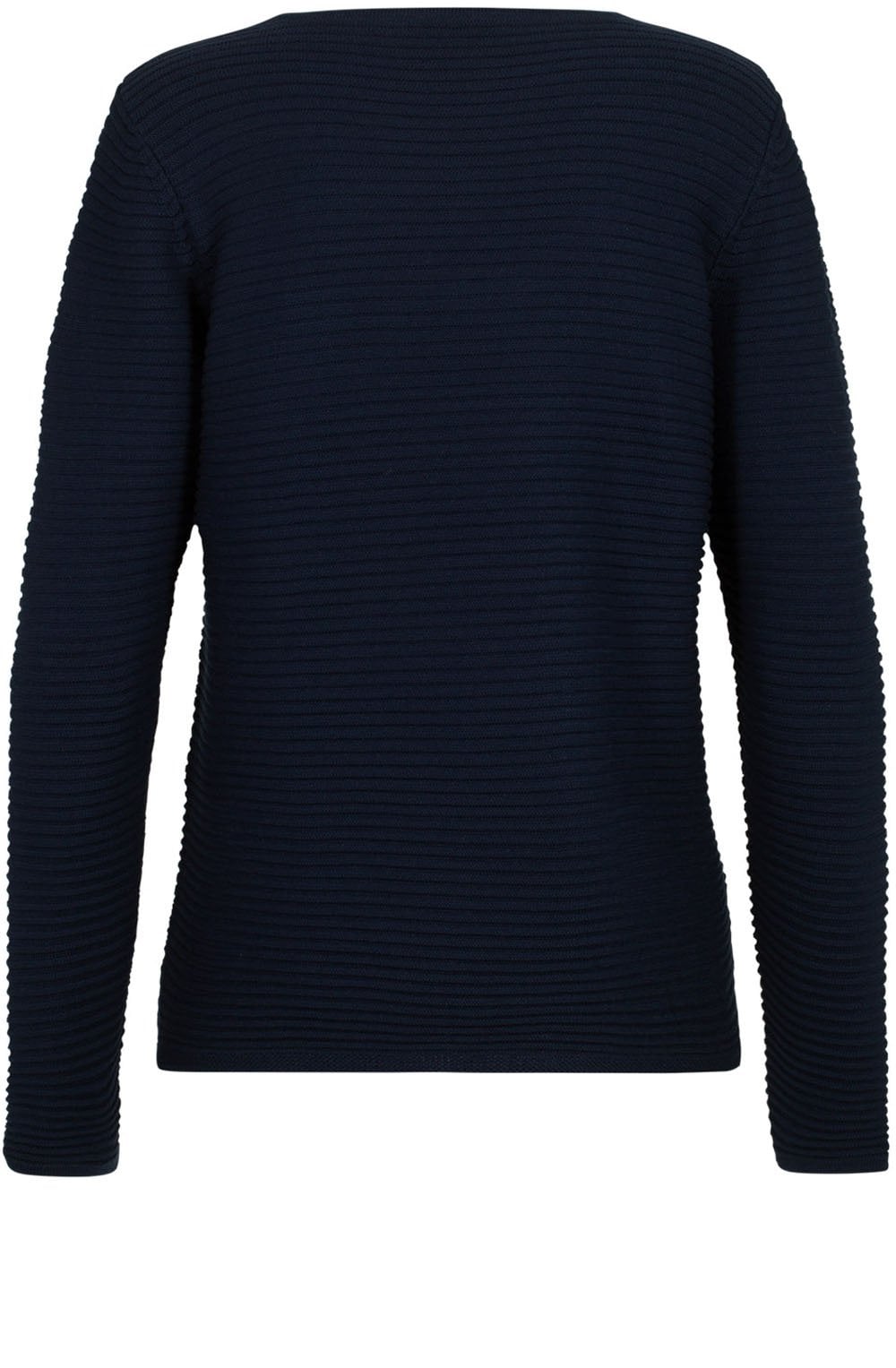 Blue Navy Ribbed Knit Jumper