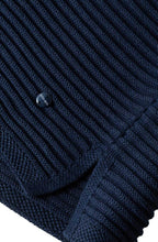 Blue Navy Ribbed Knit Jumper