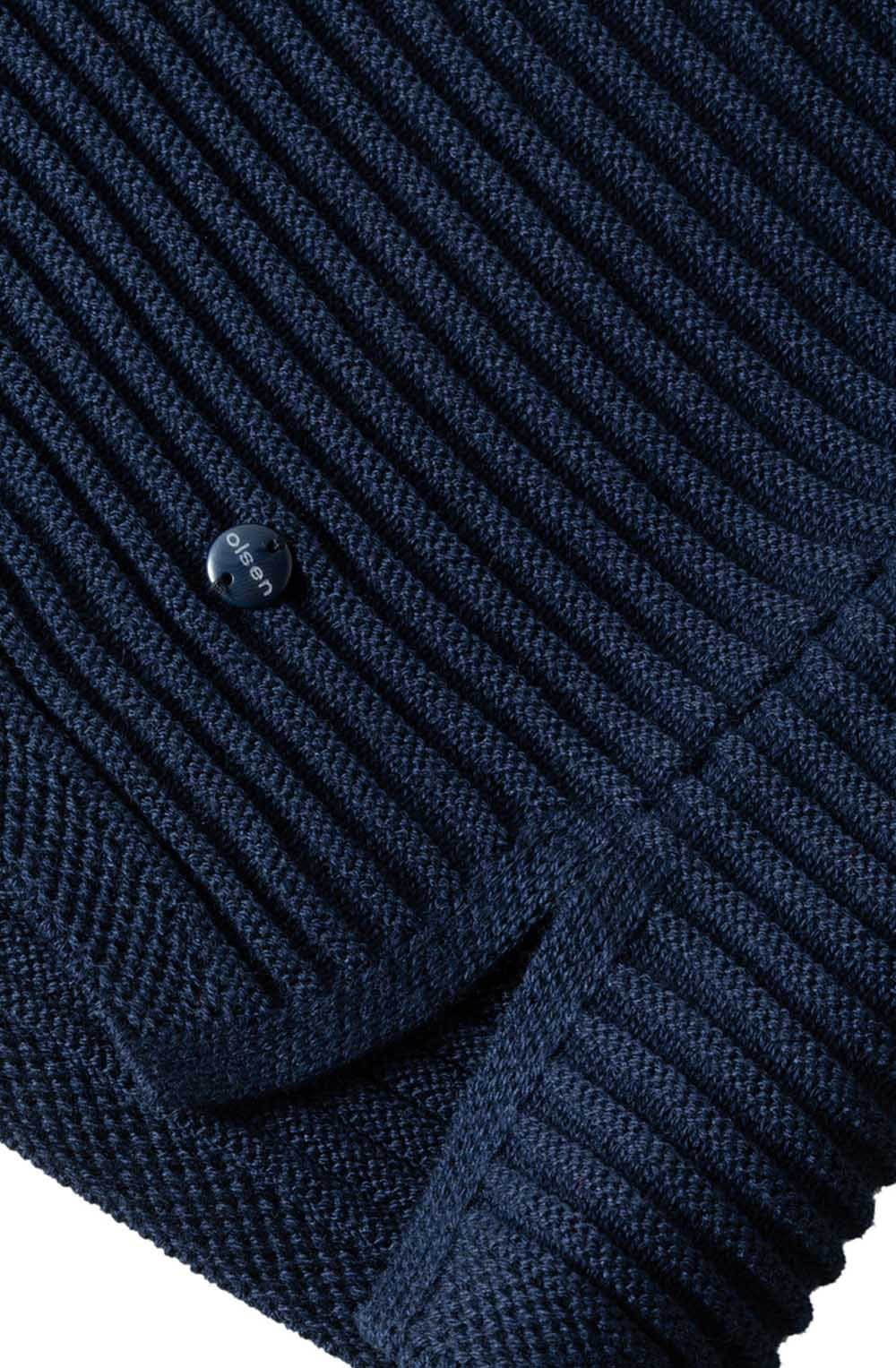 Blue Navy Ribbed Knit Jumper