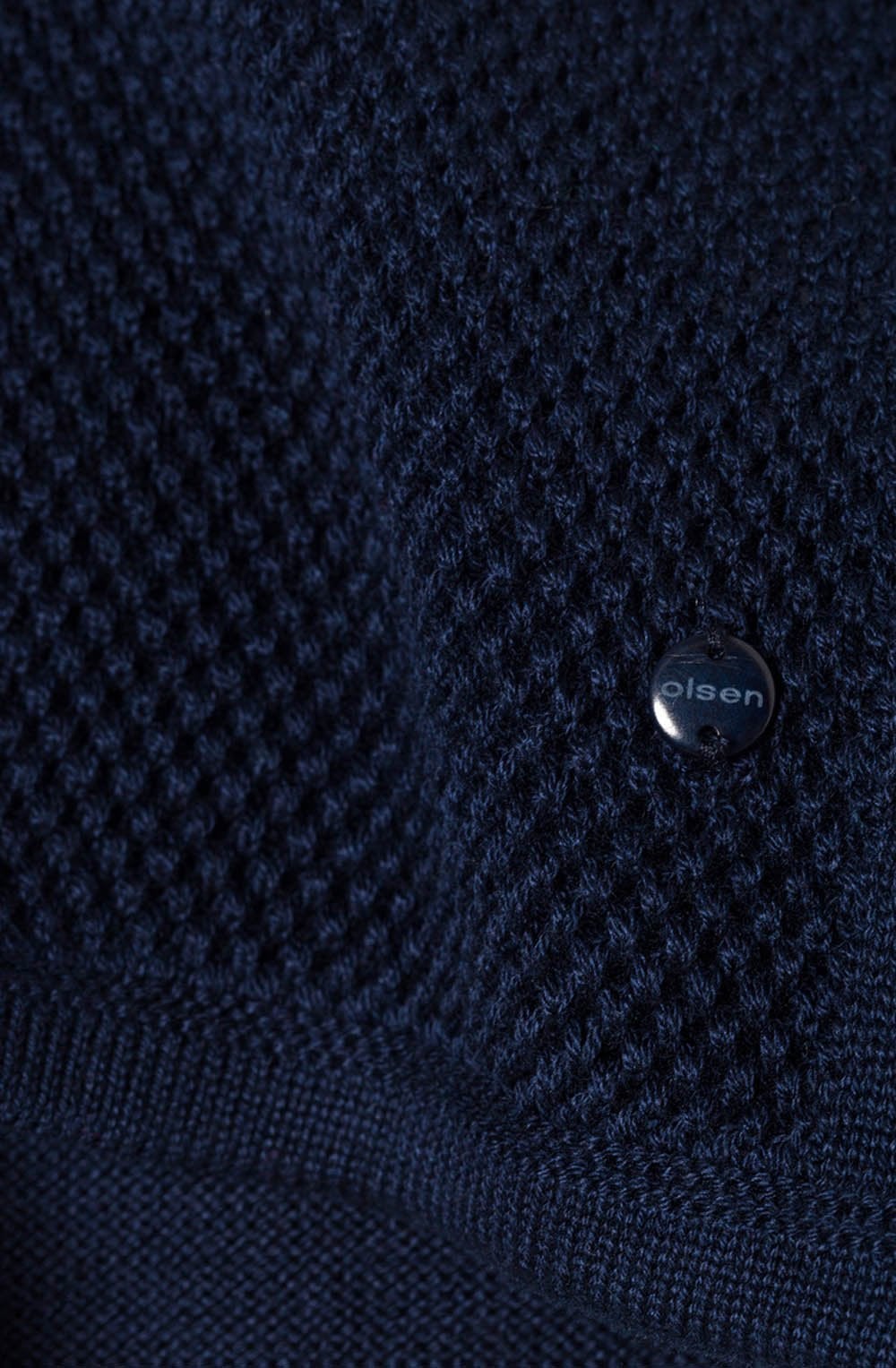Blue Navy Textured Knit Jumper