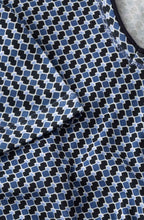 Blue Patterned Jersey Top