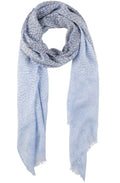 Blue Patterned Scarf