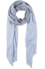 Blue Patterned Scarf