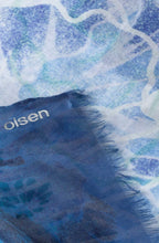 Blue Patterned Scarf
