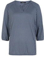 Blue Patterned Top