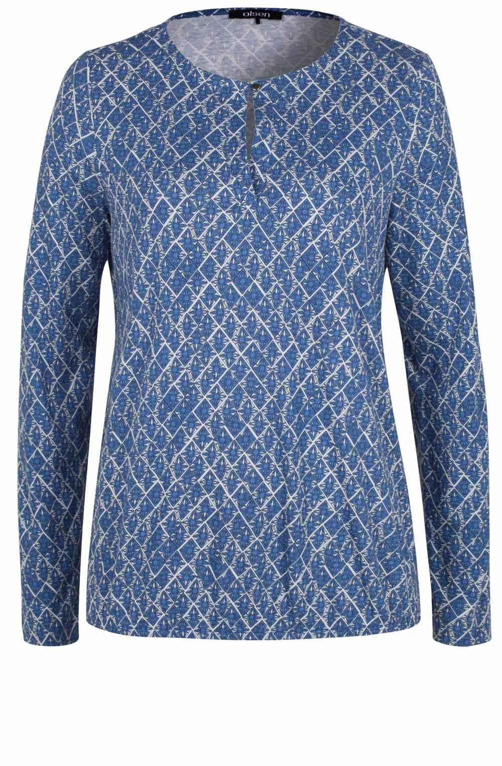 Blue Patterned Top
