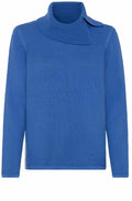 Blue Ribbed Design Jumper