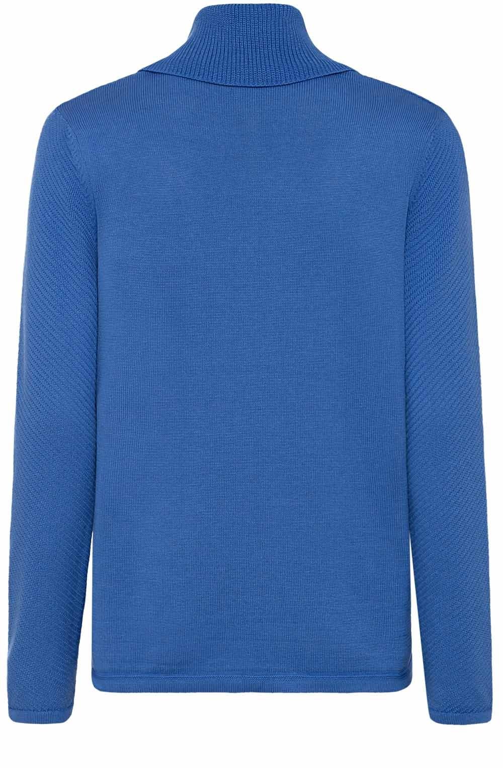 Blue Ribbed Design Jumper