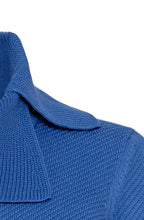 Blue Ribbed Design Jumper