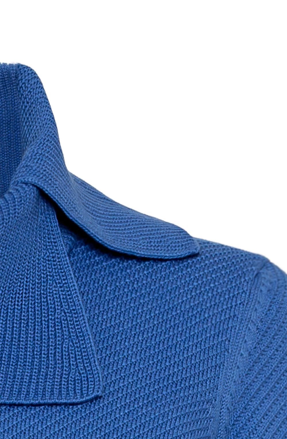 Blue Ribbed Design Jumper