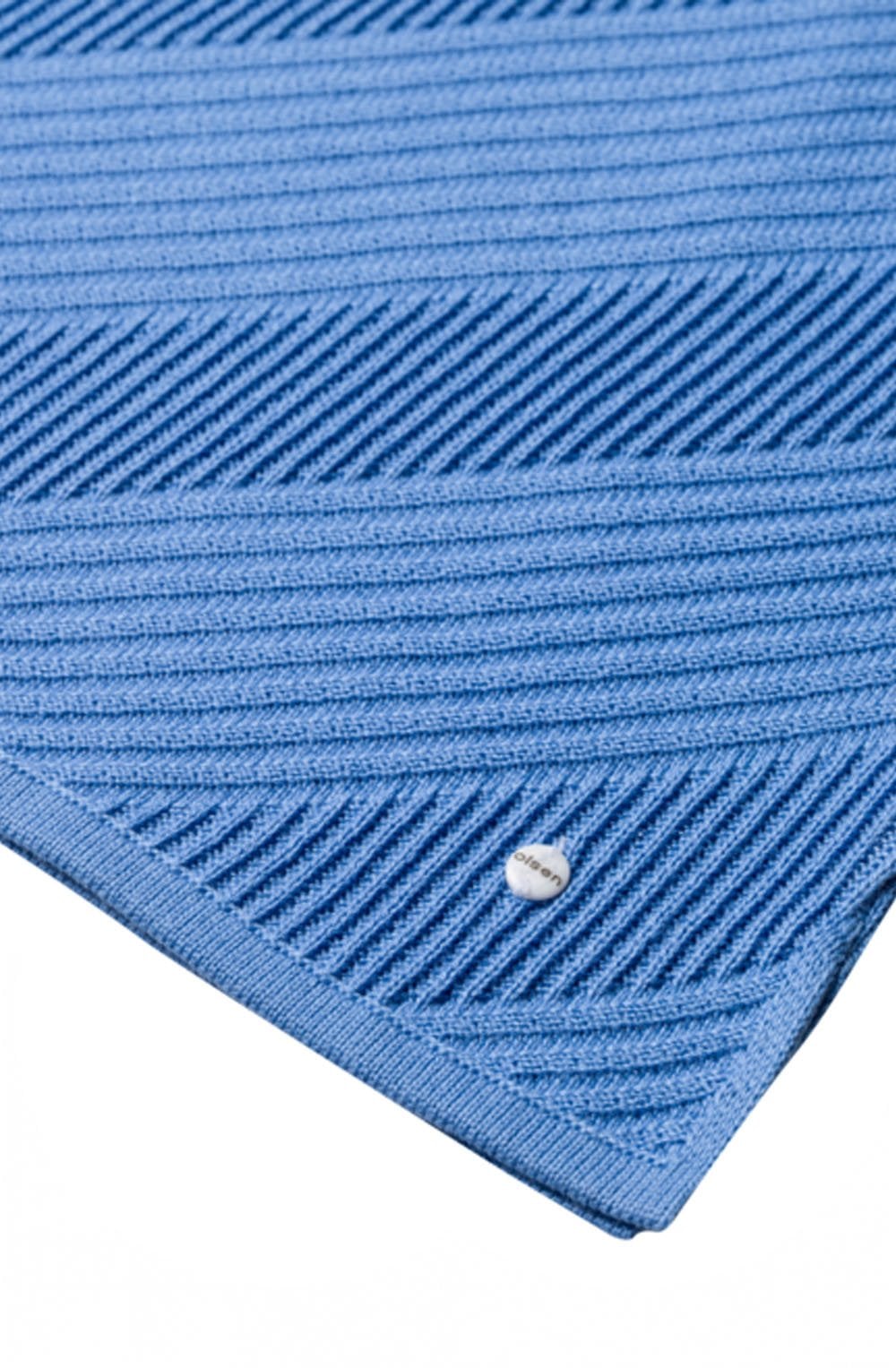 Blue Ribbed Front Jumper